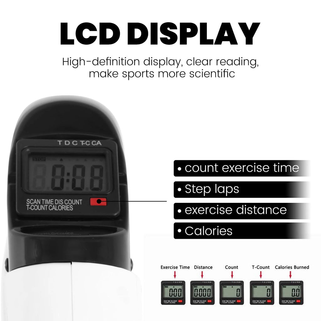 White Portable Under Desk Exercise Bike with LCD Screen N318823