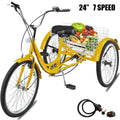 7 Speed 24in Adult Tricycle with Basket O283205
