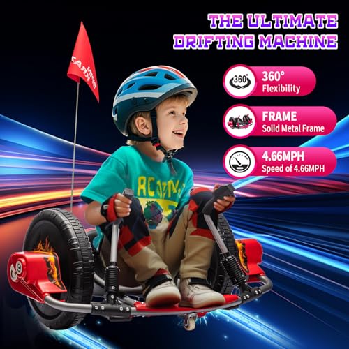 Red 12V Electric Drifting Go Kart with 16-Inch Big Wheel L853