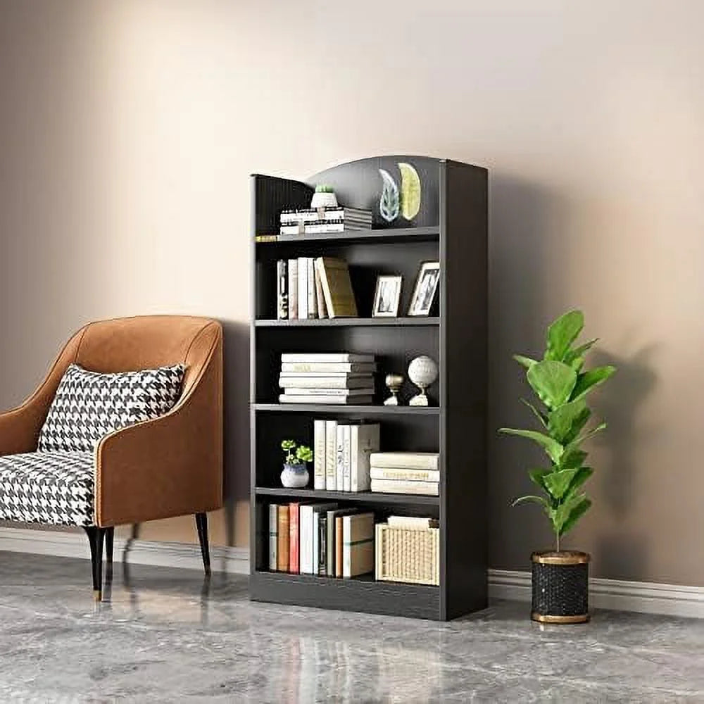 5 Shelf Open Bookcase Floor Standing Display Rack B5541