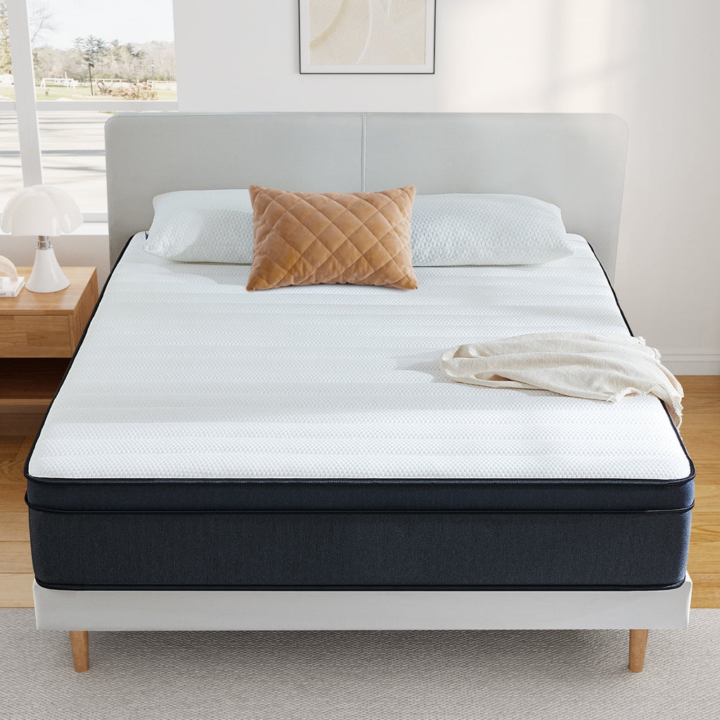 Queen 12 inch Medium Plush Hybrid Innerspring Mattress in a Box A2543