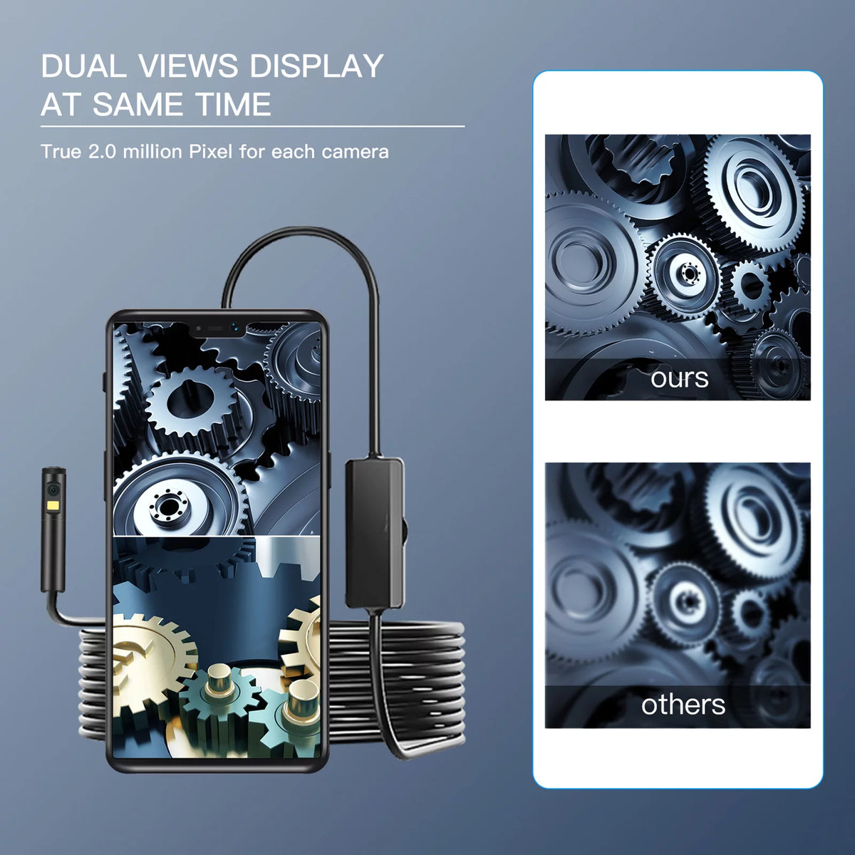 Endoscopy Borescope Camera, 3 in 1 Interface, 1960 * 1080 Resolution V290