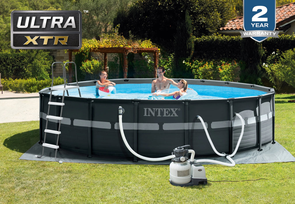 18Ft x 52In Round Above Ground Swimming Pool Set with Pump Q513105