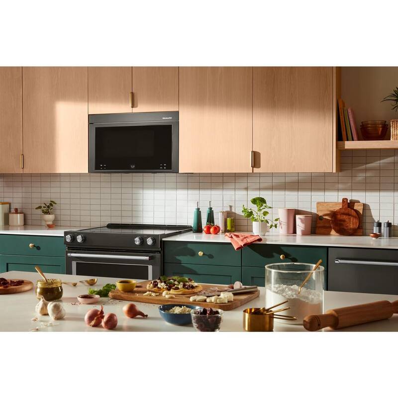 30 in. 1.10 cu. ft. Over-the-Range Microwave Oven in Black Stainless B5788
