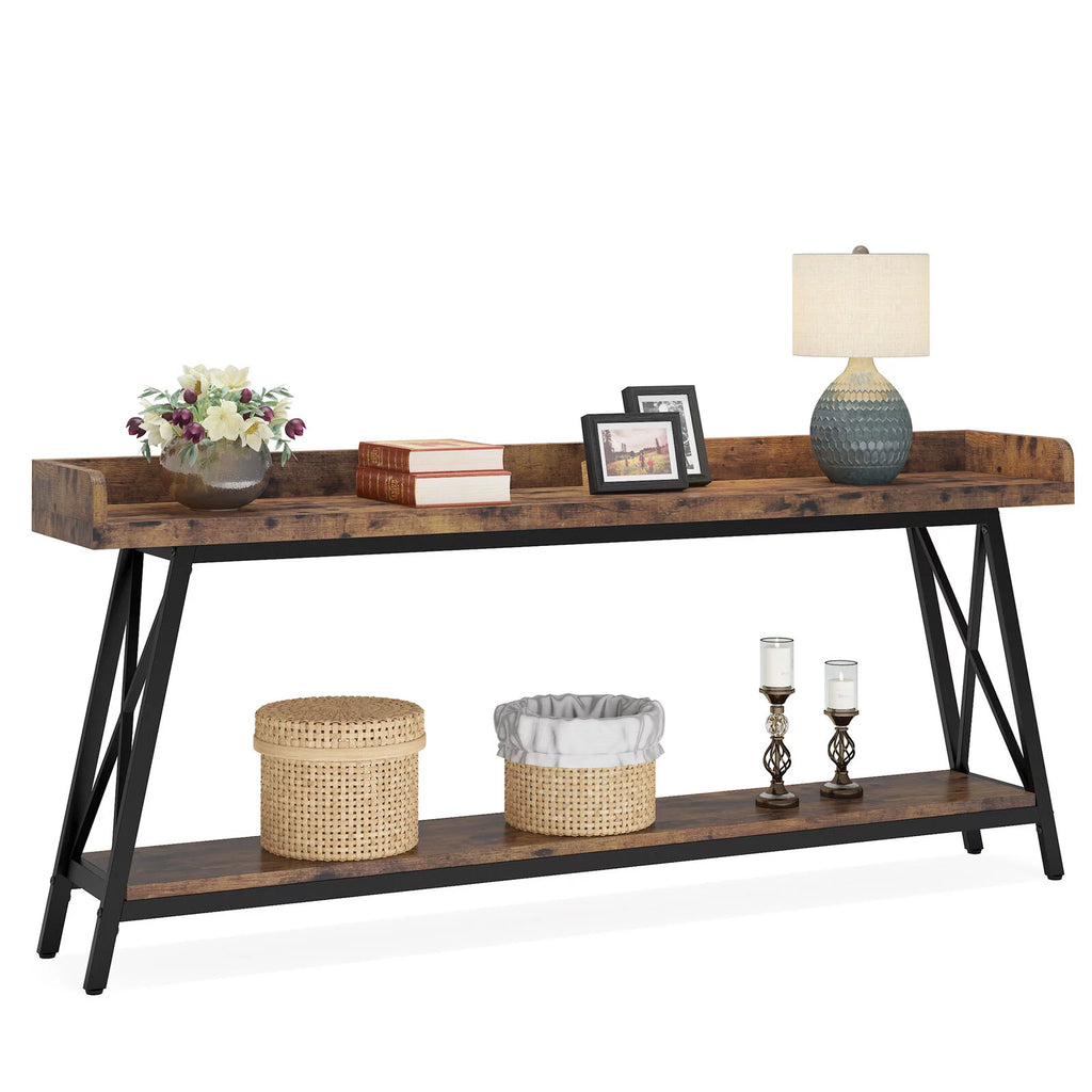70.9 inch Narrow Sofa Table with Storage Shelf D5710