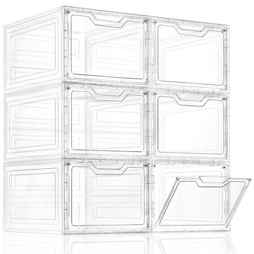 4-Tier Stackable Clear Plastic Storage Bins with Lid K23287
