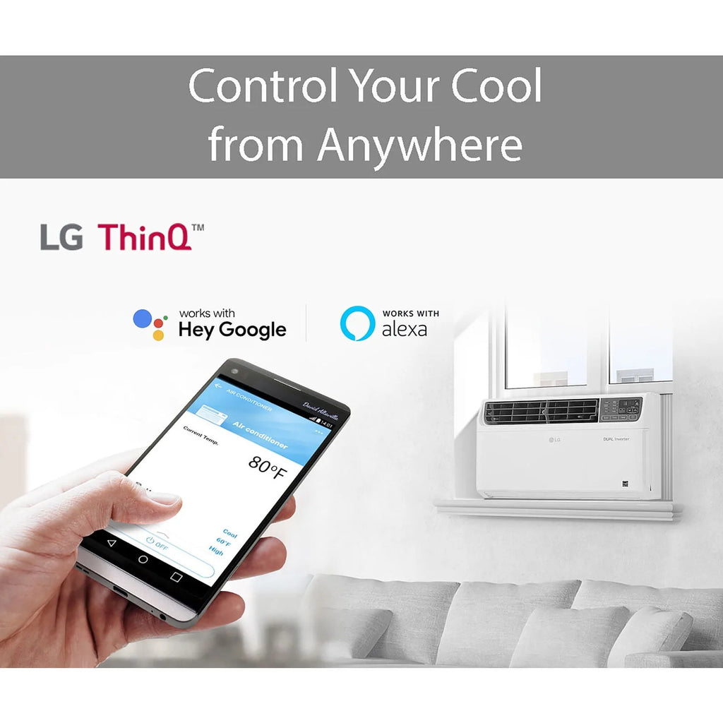 14,000 BTU 115-Volt Wi-Fi Window Air Conditioner with Remote, White C97417