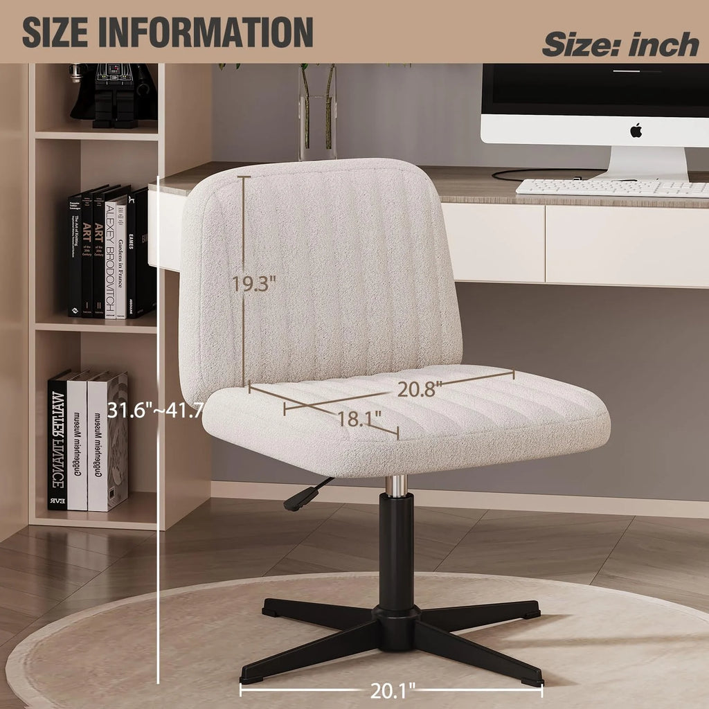 Armless Wide Seat Ergonomic Swivel Office Chair P824