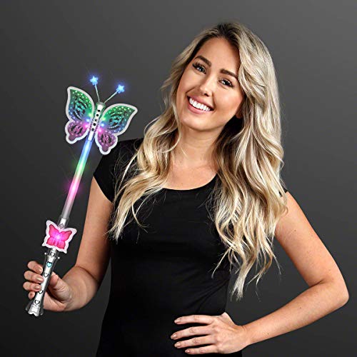 Light Up LED Butterfly Wand Q7855