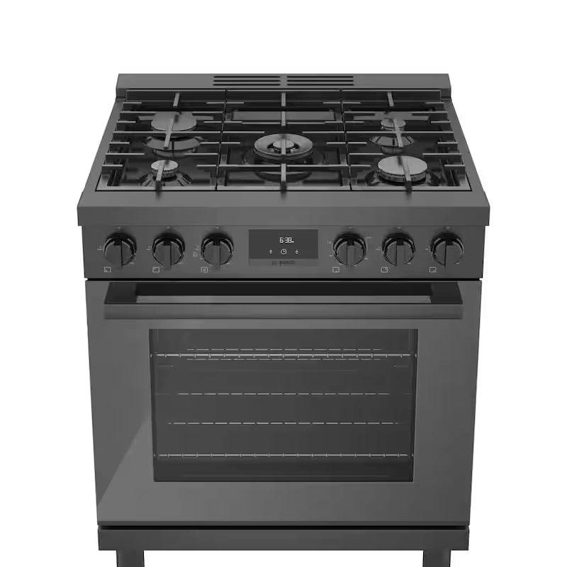 30 in. 3.7 cu. ft. Gas Range with 5-Burners in Black Stainless Steel Z67430