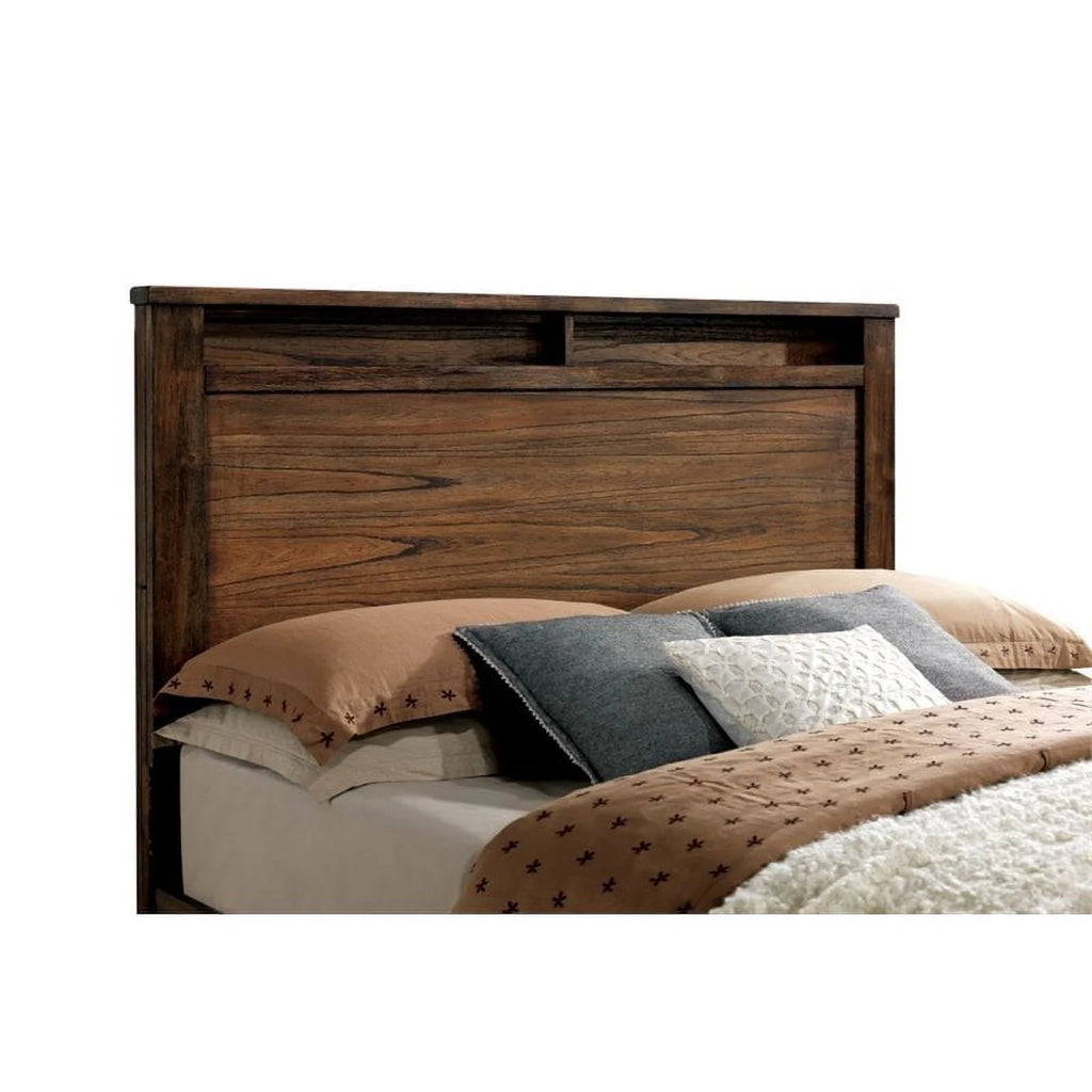 Oak Queen Solid Wood Platform Storage Bed F469