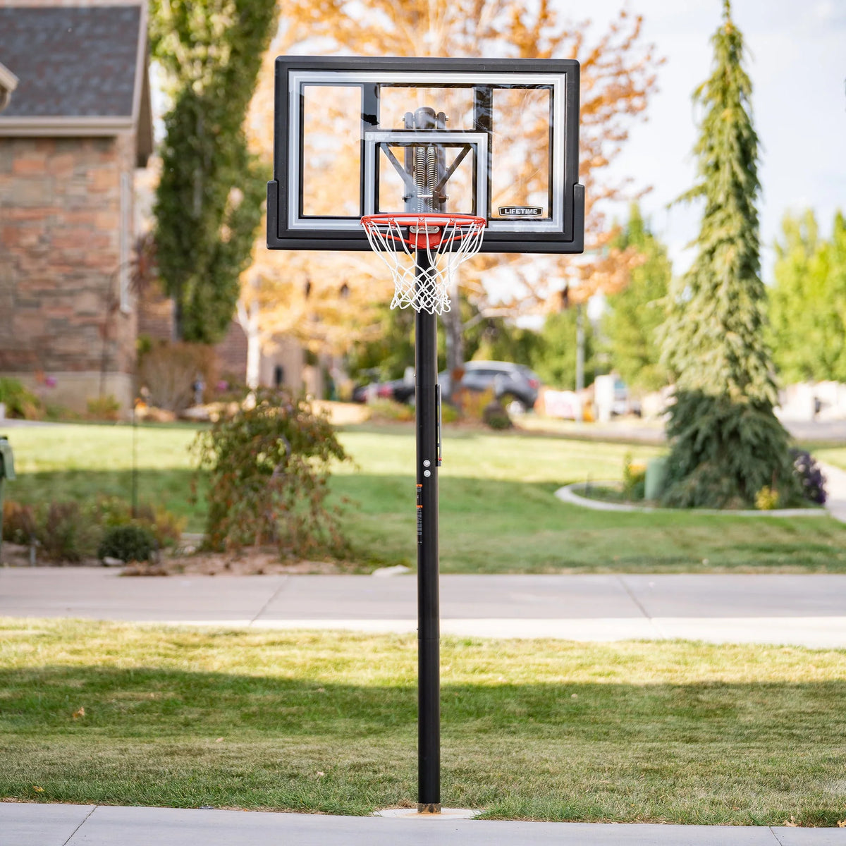 Adjustable Inground Basketball Hoop 50 inch Polycarbonate A749657