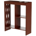 Walnut End Table with Drink Holder S468951