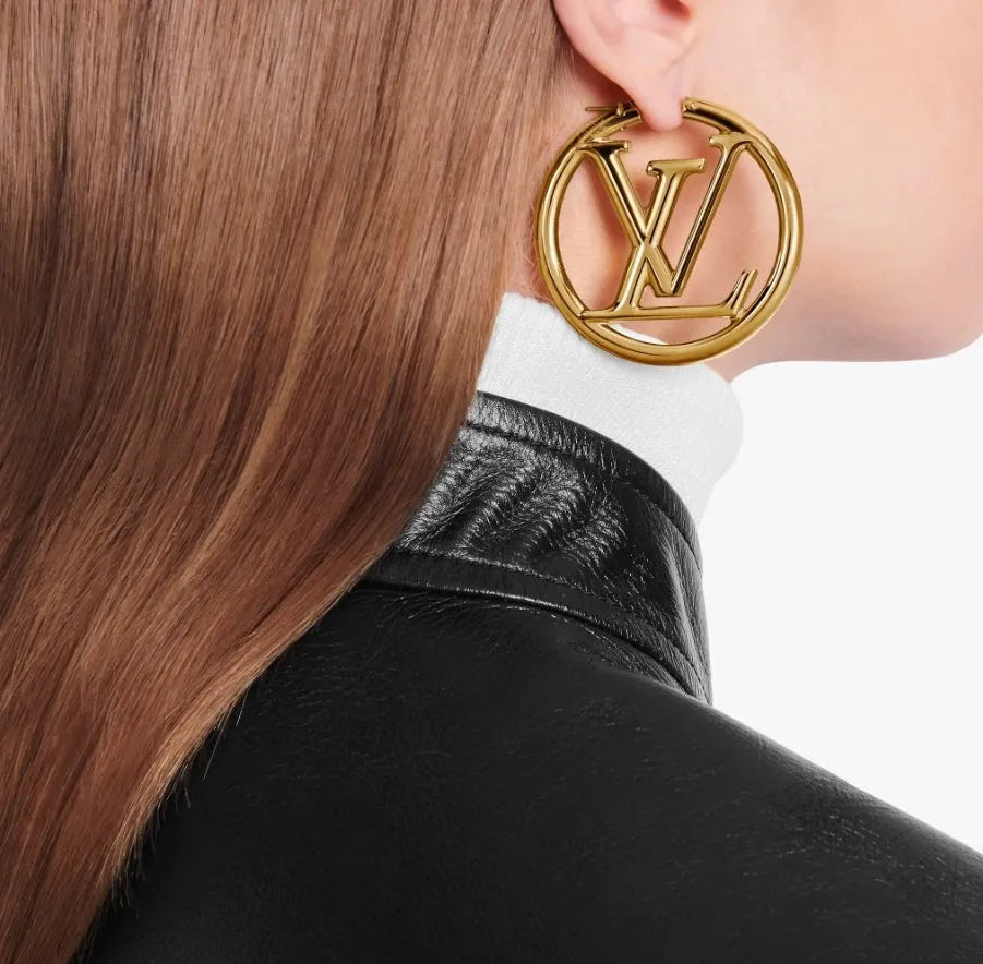 Hoop Earrings Gold Metal T86894