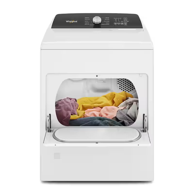 White Top Load Gas Moisture Sensing Dryer D3247