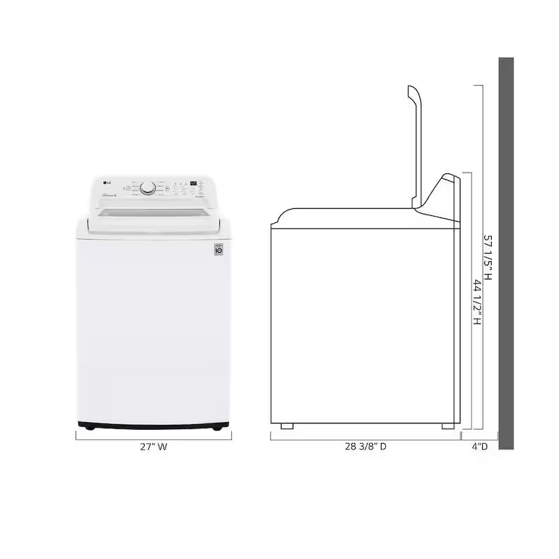 4.5 Cu. Ft. Top Load Washer in White N660