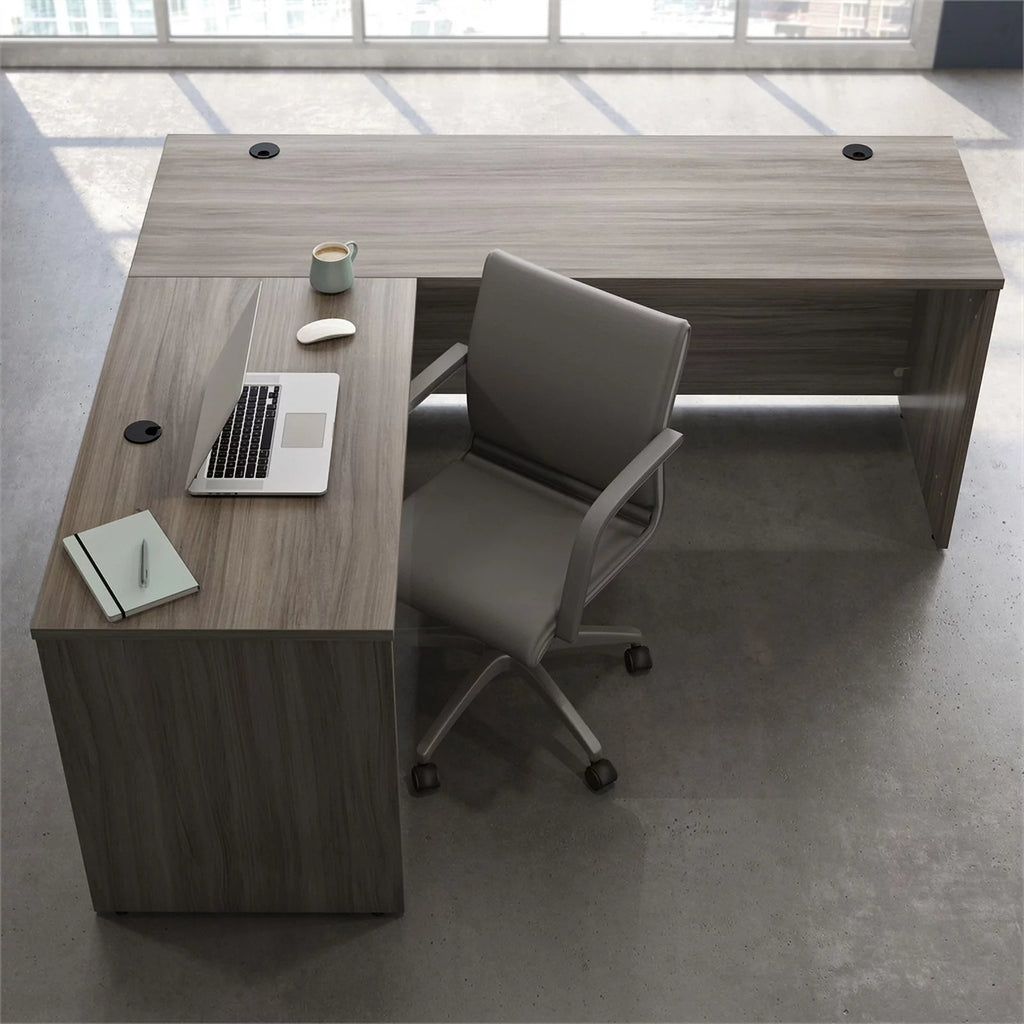72"x24" Engineered Wood Desk with Return T61032