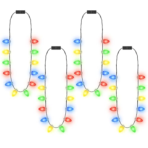Christmas Necklace with 12 Glow Bulbs K817