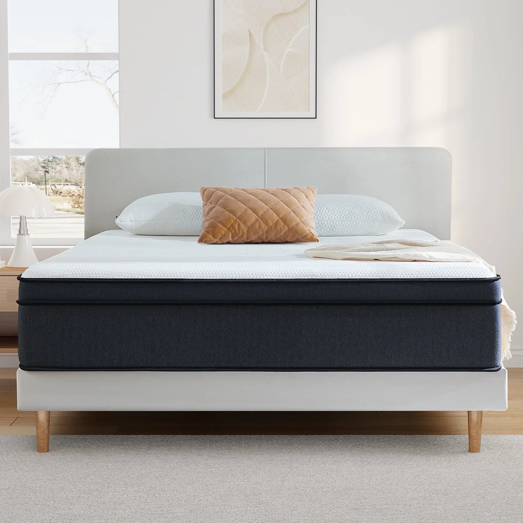 Queen 12 inch Medium Plush Hybrid Innerspring Mattress in a Box A2543