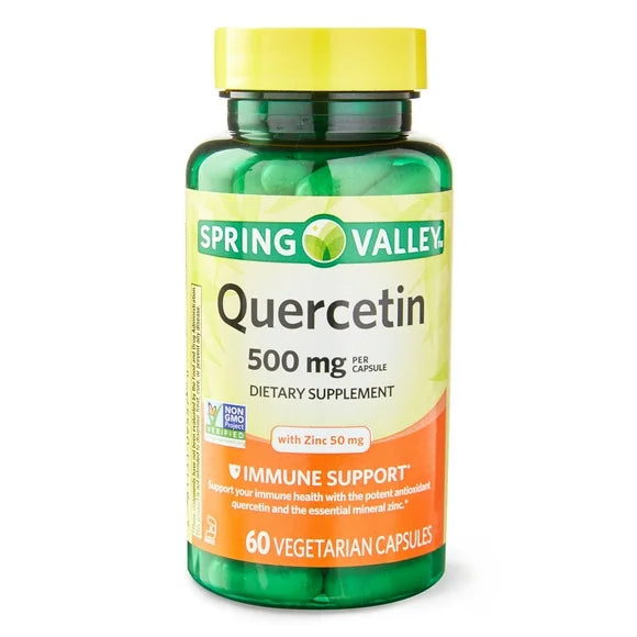 Quercetin 500 mg with Zinc 60 Capsules Dietary Supplement D714