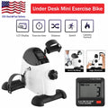 White Portable Under Desk Exercise Bike with LCD Screen N318823