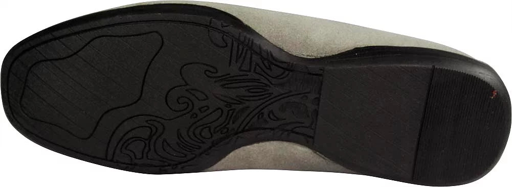 Leather Slip on Loafers Grey M5105