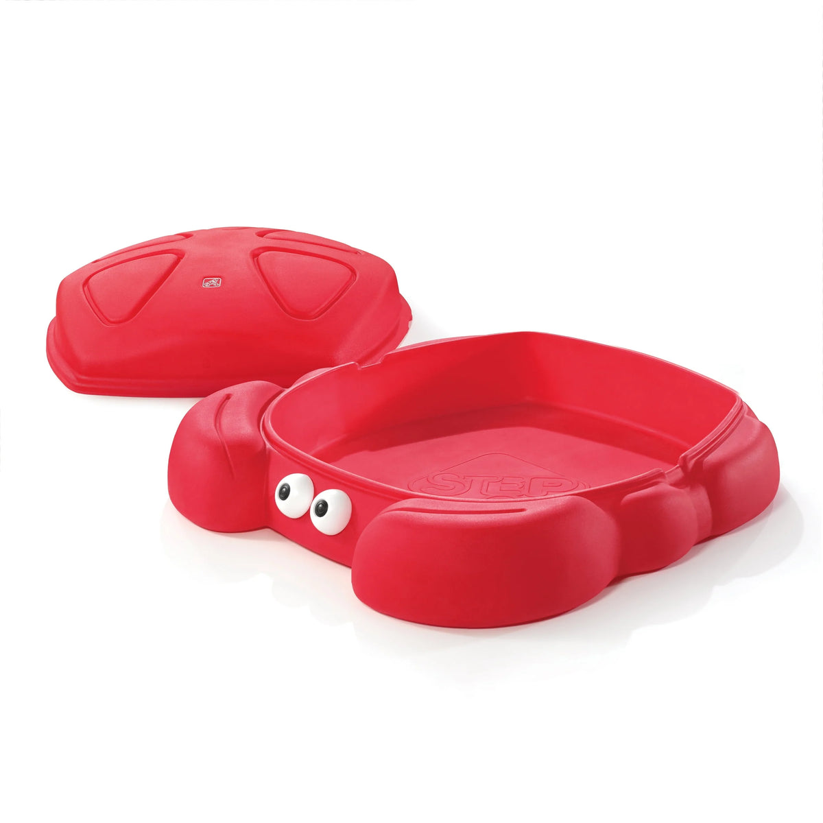 Red Plastic Outdoor Sandbox with Cover M7301