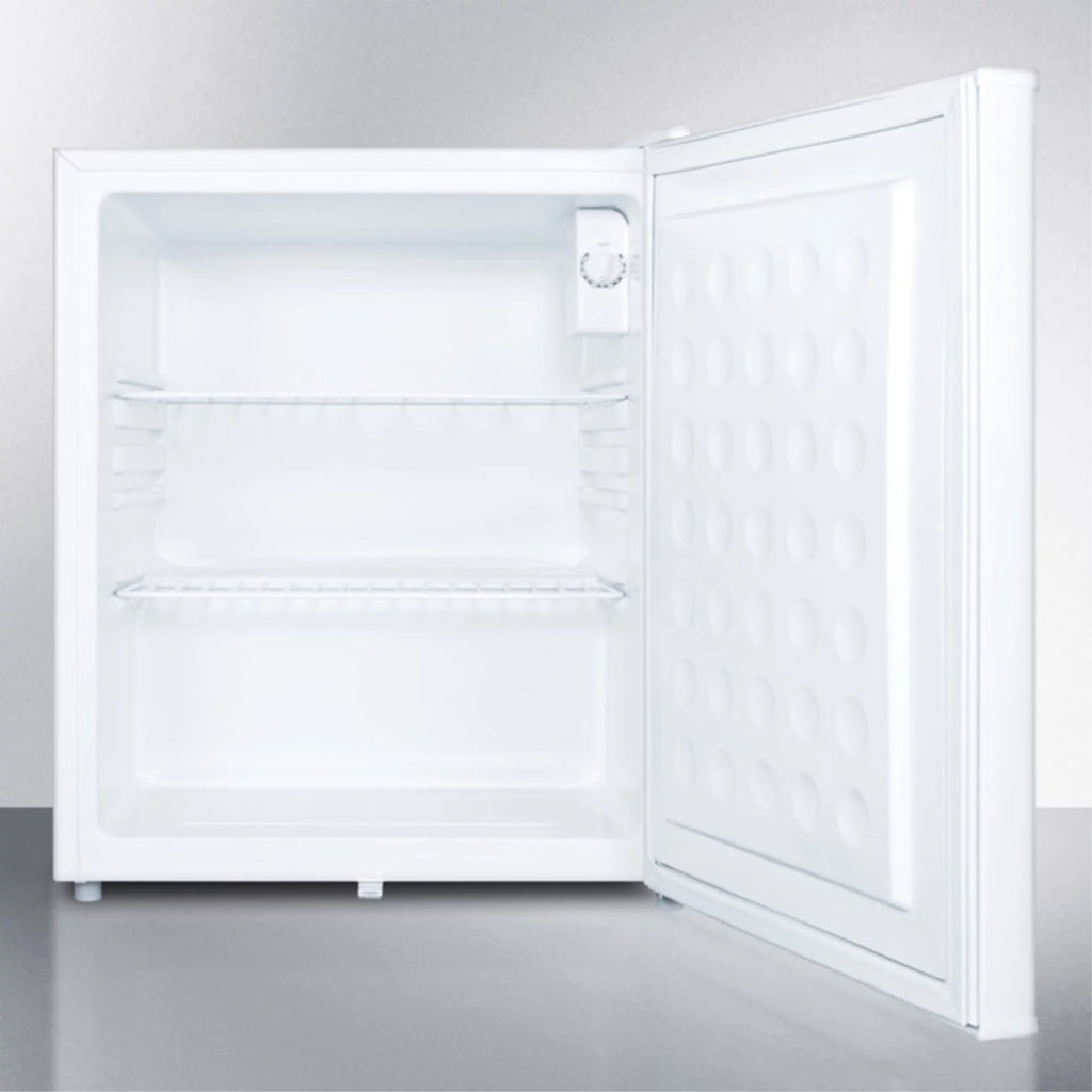 Compact White All-Refrigerator with Automatic Defrost and Lock J47053