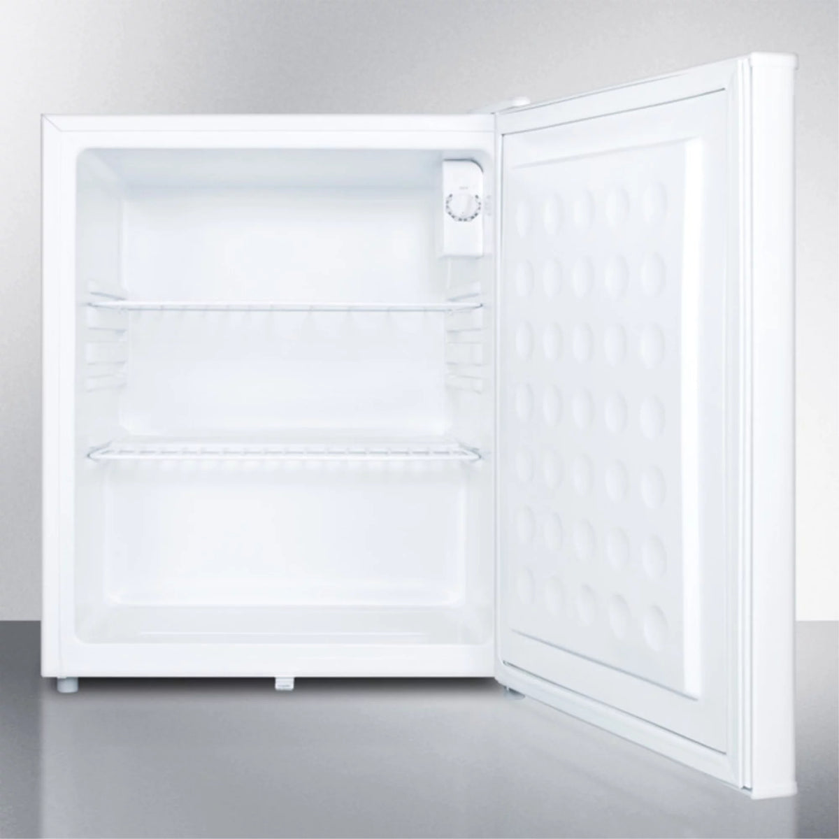 Compact White All-Refrigerator with Automatic Defrost and Lock J47053