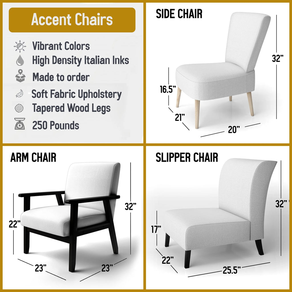 Black & White Upholstered Modern Accent Chair Y361874