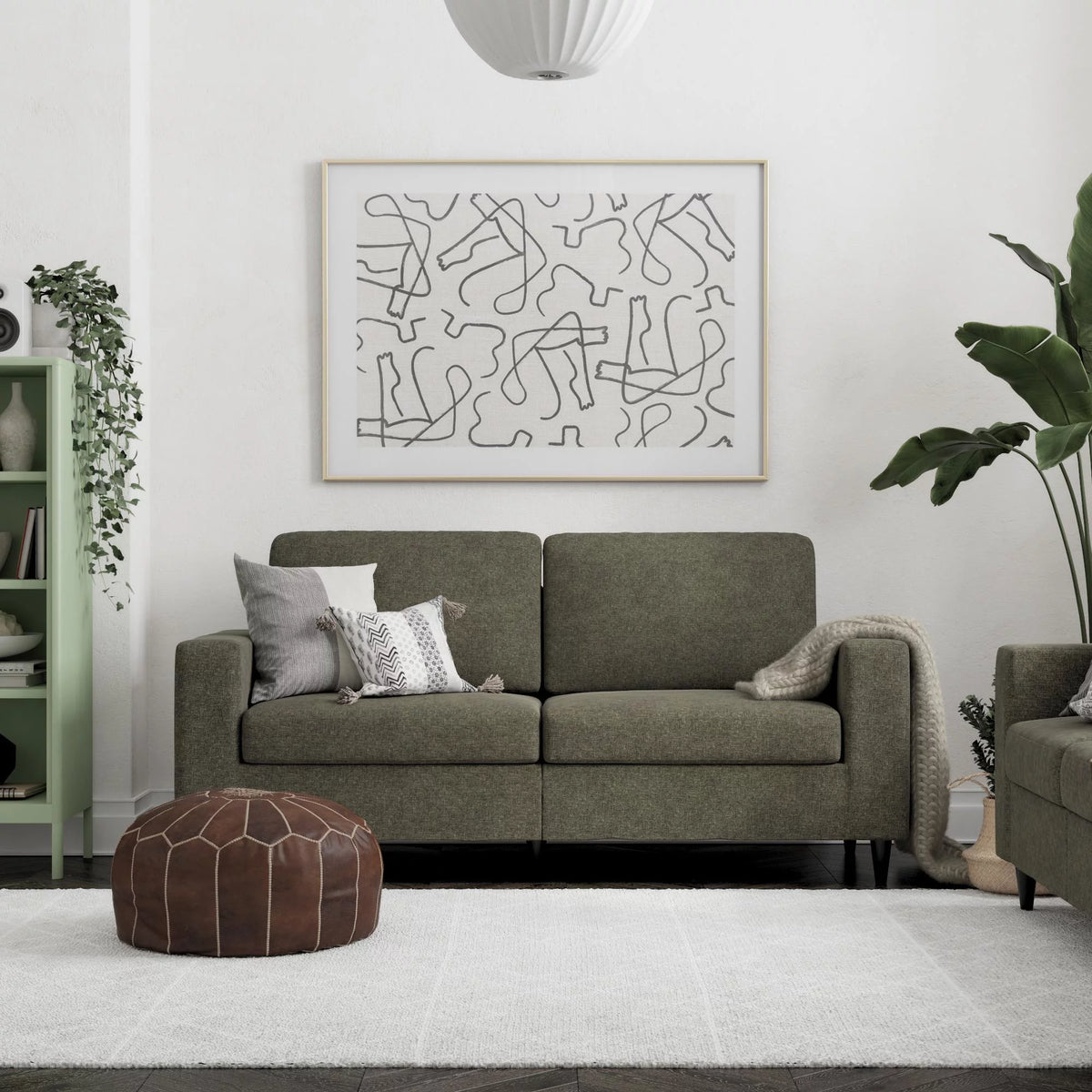 Gray Linen 3 Seater Sofa X3549