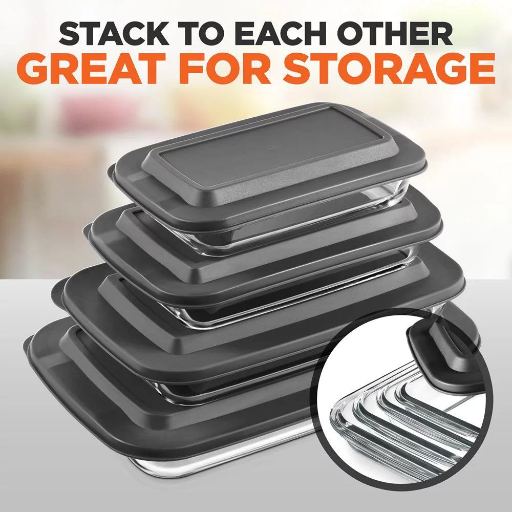 Glass Bakeware Set with PE Lid G927