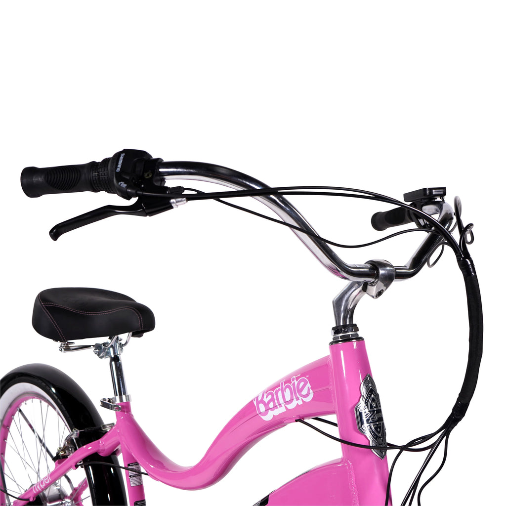 36V Electric Cruiser E-Bike with Pedal-Assist, 250W Motor, Pink T95514
