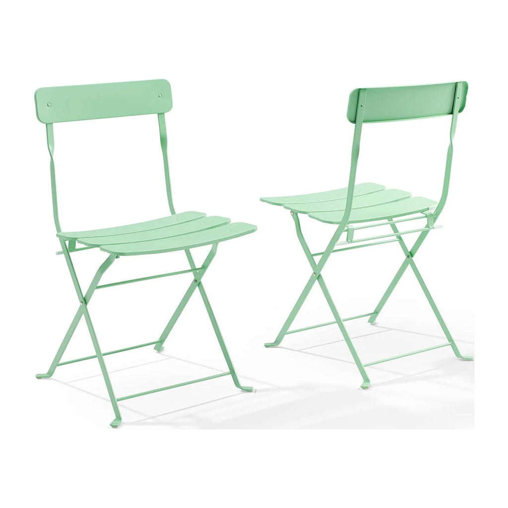 3-piece Mint Green Outdoor Metal Bistro Set X4917