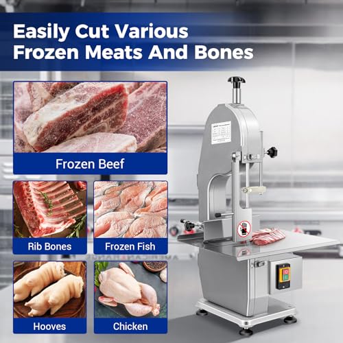 750W Meat and Bone Saw with 2 Saw Blades W3174