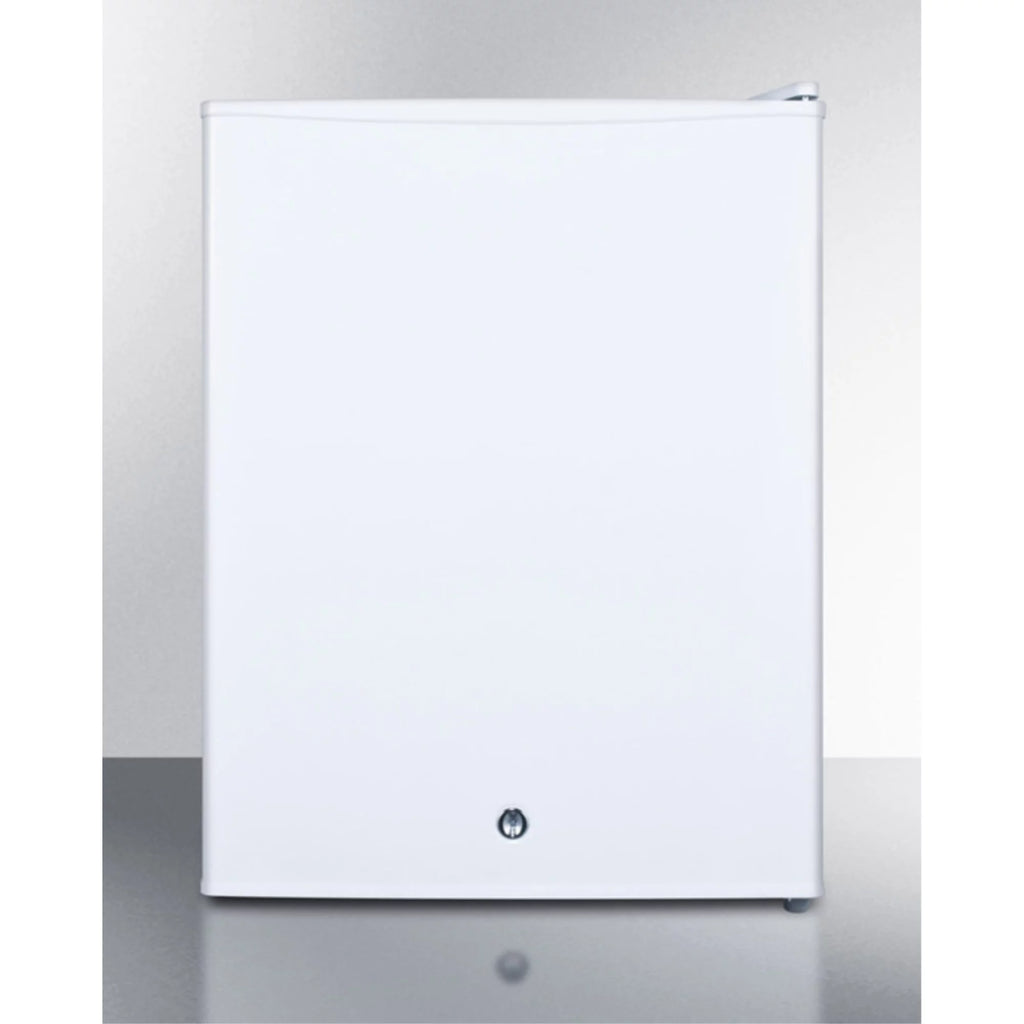 Compact White All-Refrigerator with Automatic Defrost and Lock J47053