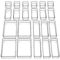 22-Piece Clear Drawer Organizer with Non-Slip Silicone Pads P84535