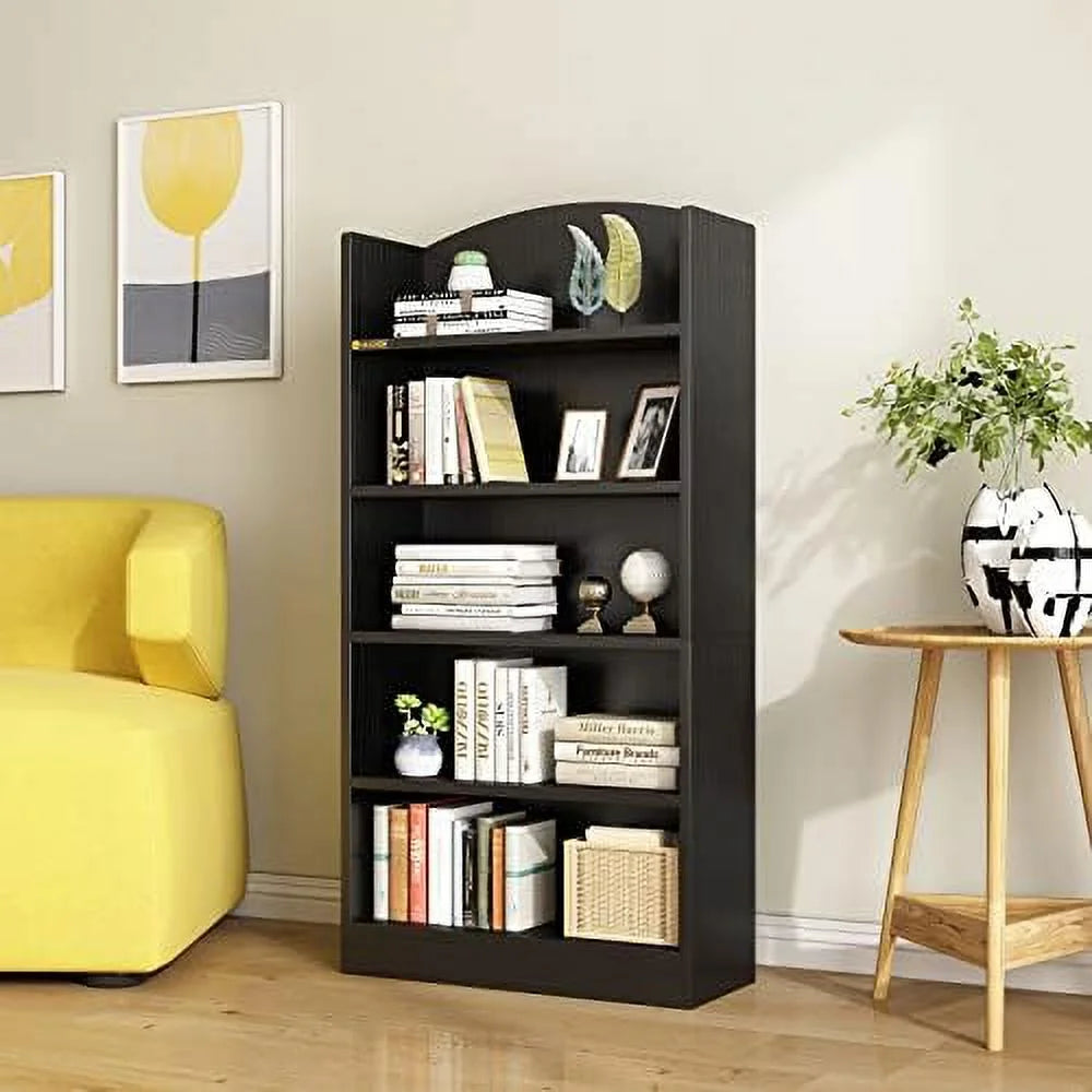 5 Shelf Open Bookcase Floor Standing Display Rack B5541