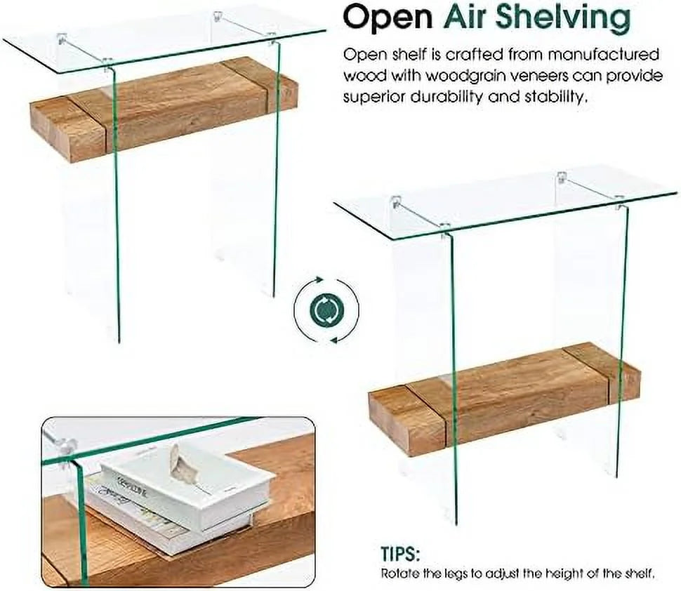 Narrow Glass Console Table D68630