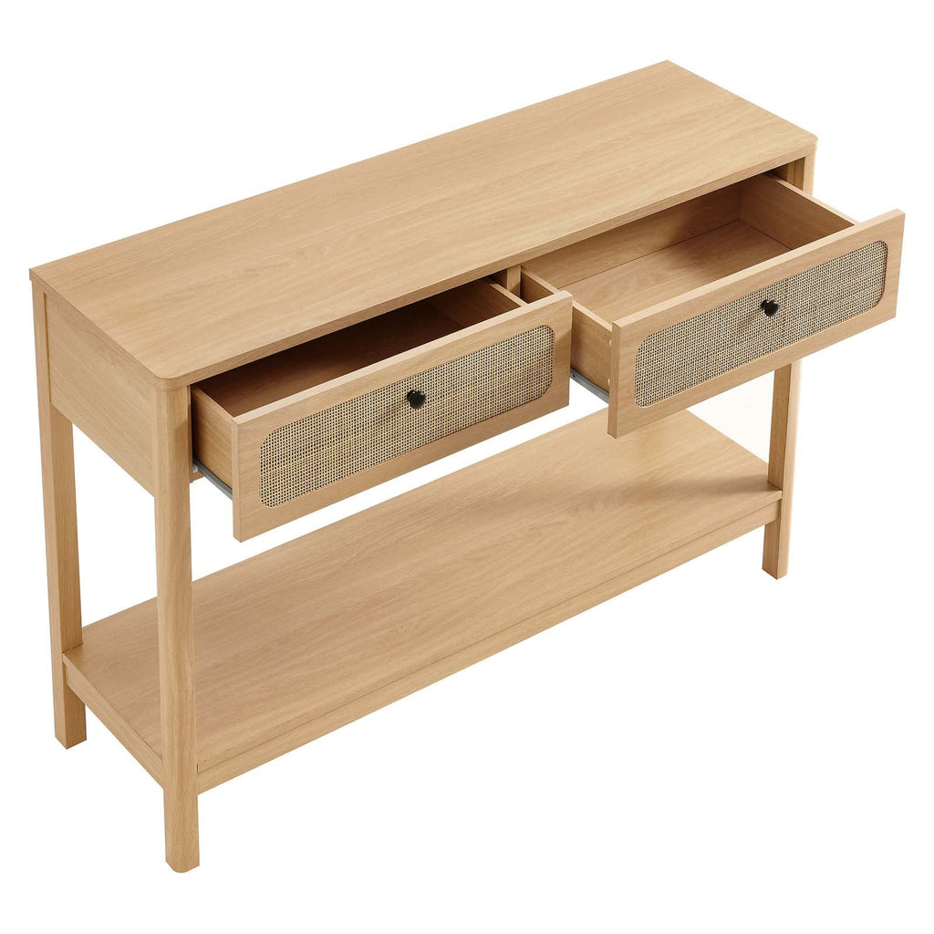 Oak Wood Entryway Console Table P447