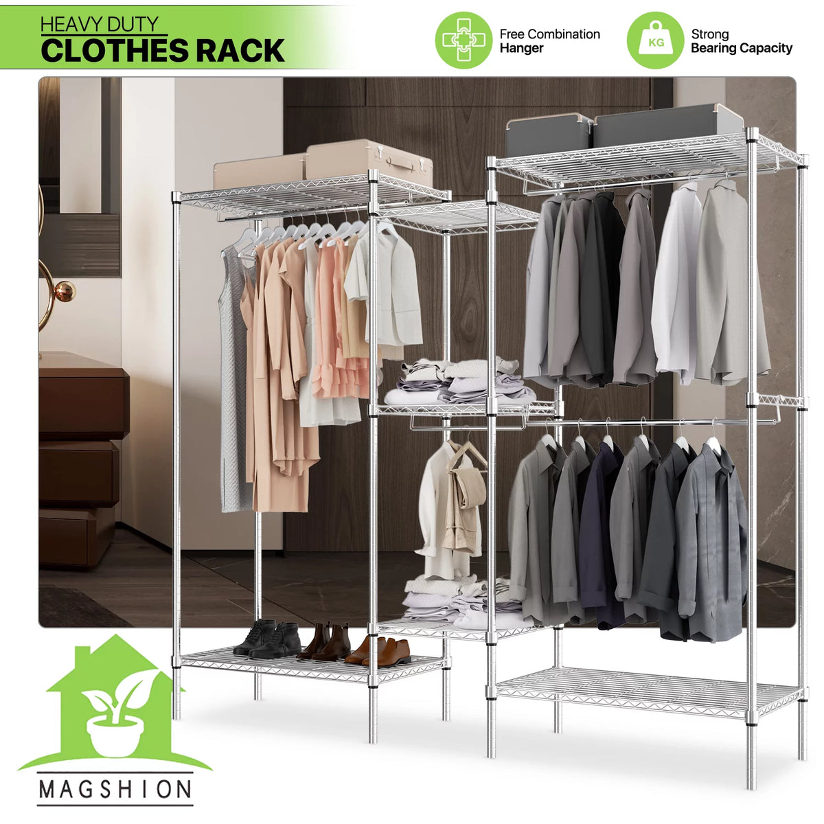 Carbon Steel Heavy Duty Garment Rack T35686