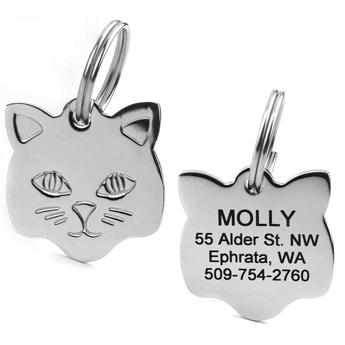Stainless Steel Personalized Dog & Cat ID Tag A177