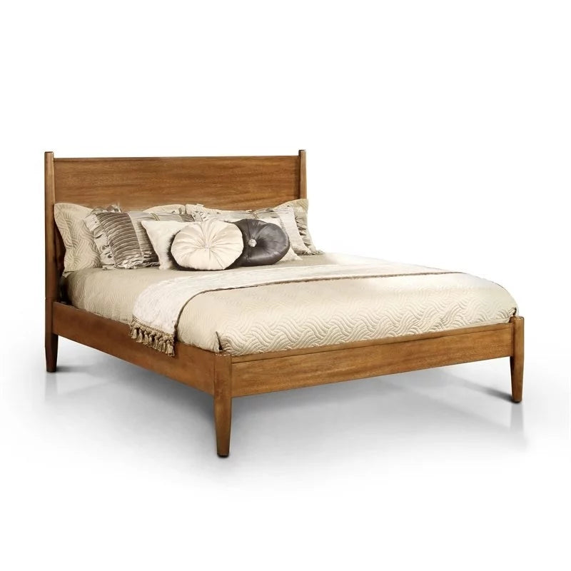 Oak Queen Panel Bed Z522