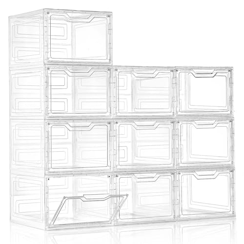4-Tier Stackable Clear Plastic Storage Bins with Lid K23287