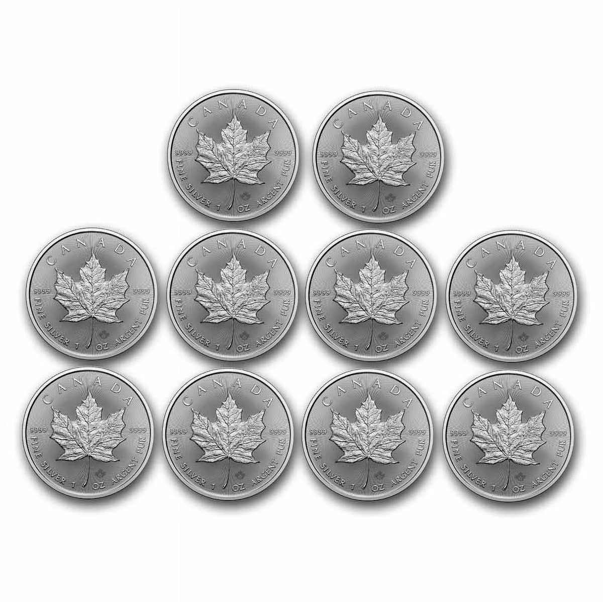 1 oz Silver Maple Leaf (Lot of 10) J4785