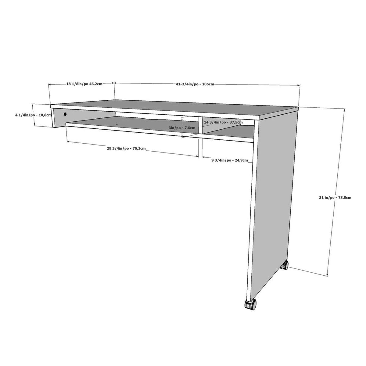 2 Piece Home Office Set White and Black M363767