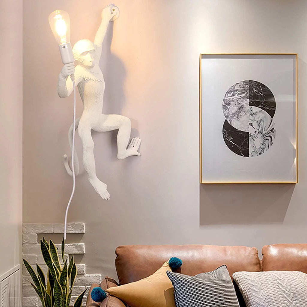White Resin Plug in Wall Sconce Lamp T5152