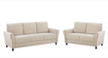 Ivory Velvet Sofa and Loveseat A2358