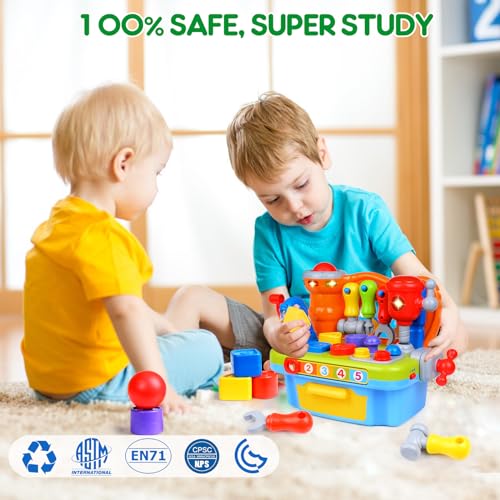 Musical Toddler Tool Bench with Sound Lights Effect L222309