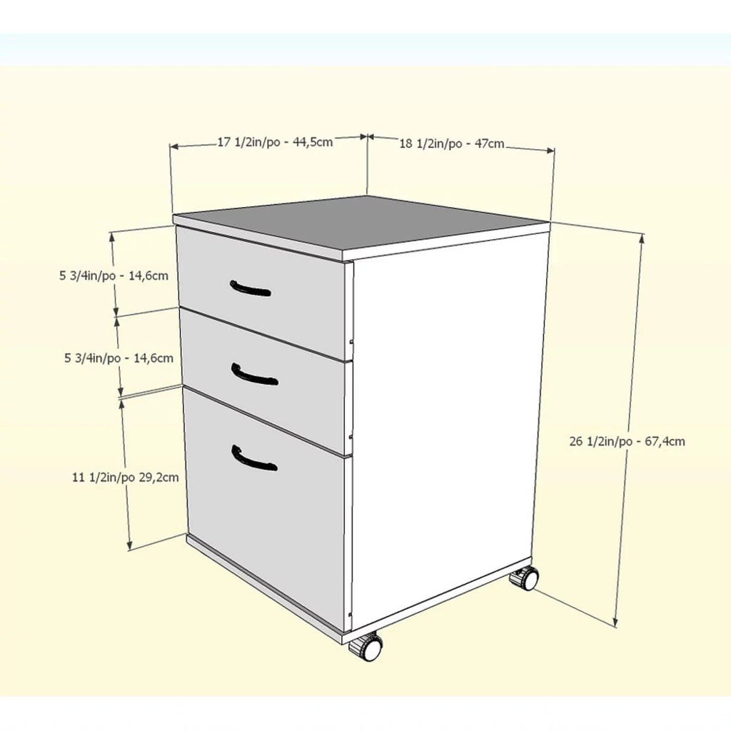 2 Piece Home Office Set White and Black M363767